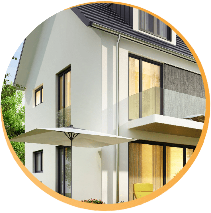 Haus mit Solaranlage