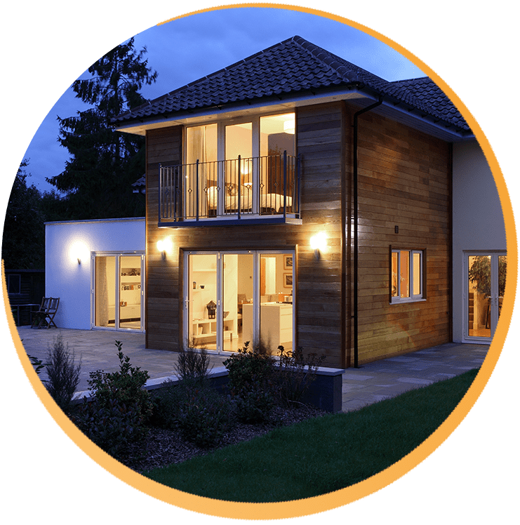 Haus mit Solaranlage